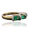 Image 2 : 14KT Yellow Gold 1.24ct Emerald and Diamond Ring