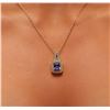 Image 2 : 14KT Yellow Gold 2.85ct Tanzanite and Diamond Pendant