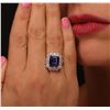 Image 2 : 14KT White Gold 3.89ct Tanzanite and Diamond Ring