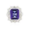 Image 3 : 14KT White Gold 3.89ct Tanzanite and Diamond Ring