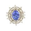 Image 1 : 14KT White Gold 3.57ct Tanzanite and Diamond Ring