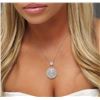 Image 1 : 14KT Two-Tone Gold 4.80ctw Diamond Pendant With Chain