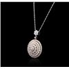Image 7 : 14KT Two-Tone Gold 4.80ctw Diamond Pendant With Chain