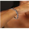 Image 5 : 14KT White Gold 11.40ctw Sapphire and Diamond Bracelet