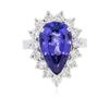 Image 1 : 14KT White Gold 5.38ct Tanzanite and Diamond Ring