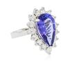 Image 2 : 14KT White Gold 5.38ct Tanzanite and Diamond Ring