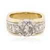 Image 1 : Platinum and 18KT Yellow Gold 4.91ctw Diamond Ring