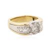 Image 2 : Platinum and 18KT Yellow Gold 4.91ctw Diamond Ring