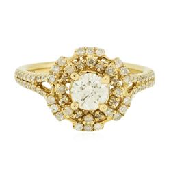 14KT Yellow Gold 0.91ctw Diamond Ring