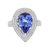 Image 1 : 14KT Two-Tone Gold 4.23ct Tanzanite and Diamond Ring