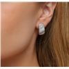 Image 1 : 18KT White Gold 1.09ctw Diamond Earrings