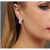Image 2 : 18KT White Gold 1.09ctw Diamond Earrings