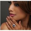Image 6 : 14KT White Gold 3.10ct Sapphire and Diamond Ring