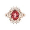 Image 1 : 14KT Rose Gold 2.46ct Tourmaline and Diamond Ring