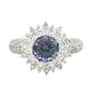 Image 1 : 14KT White Gold 1.67ct Tanzanite and Diamond Ring