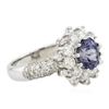 Image 2 : 14KT White Gold 1.67ct Tanzanite and Diamond Ring