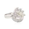 Image 2 : 14KT White Gold 1.26ctw Diamond Ring