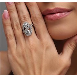 14KT White Gold 1.58ctw Diamond Ring