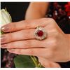 Image 1 : 14KT Yellow Gold 6.78ct Ruby and Diamond Ring