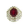 Image 3 : 14KT Yellow Gold 6.78ct Ruby and Diamond Ring