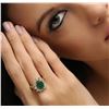 Image 5 : 14KT Yellow Gold 2.44ct Emerald and Diamond Ring