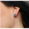 Image 1 : 14KT White Gold 2.00ctw Blue Zircon Earrings