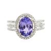 Image 1 : 14KT White Gold 2.42ct Tanzanite and Diamond Ring