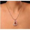 Image 1 : 14KT Rose Gold GIA Certified 31.73ct Morganite and Diamond Pendant With Chain