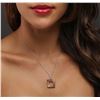 Image 4 : 14KT White Gold 4.26ct Yellow Sapphire and Diamond Pendant With Chain