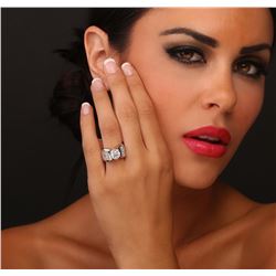 18KT White Gold 4.16ctw Diamond Ring