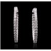 Image 3 : 14KT White Gold 1.28ctw Diamond Earrings