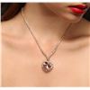 Image 1 : 14KT Rose Gold 16.13ct GIA Cert Morganite and Diamond Necklace