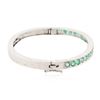 Image 2 : 14KT White Gold 2.10ctw Emerald Bangle