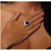 Image 2 : 14KT White Gold GIA Certified 8.39ct Tanzanite and Diamond Ring