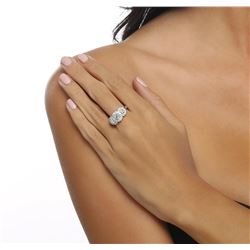 14KT White Gold 1.64ctw Diamond Ring