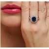 Image 6 : 18KT White Gold 3.84ct Sapphire and Diamond Ring