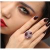 Image 1 : 14KT Rose Gold 9.59ctw Amethyst and Diamond Ring
