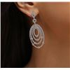Image 1 : 14KT White Gold 2.98ctw Diamond Earrings