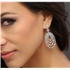 Image 2 : 14KT White Gold 2.98ctw Diamond Earrings