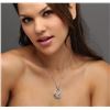 Image 2 : 14KT White Gold 0.85ctw Diamond Pendant With Chain