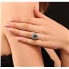 Image 2 : 14KT White Gold 1.20ct Emerald and Diamond Ring