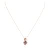 Image 1 : 14KT Rose Gold 0.68ct Sapphire and Diamond Pendant With Chain