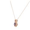 Image 7 : 14KT Rose Gold 0.68ct Sapphire and Diamond Pendant With Chain