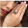 Image 1 : 14KT White Gold 1.50ct Tanzanite, Sapphire and Diamond Ring
