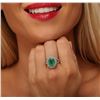 Image 5 : 14KT White Gold 3.84ct Emerald and Diamond Ring