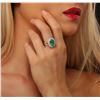 Image 6 : 14KT White Gold 3.84ct Emerald and Diamond Ring