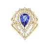 Image 3 : 14KT Yellow Gold 1.69ctw Tanzanite and Diamond Ring
