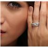 Image 2 : 18KT White Gold 1.84ctw Diamond Wedding Ring Set