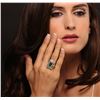 Image 2 : 14KT Yellow Gold 3.34ct Emerald and Diamond Ring