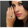Image 2 : 14KT White Gold 3.03ct Sapphire and Diamond Ring